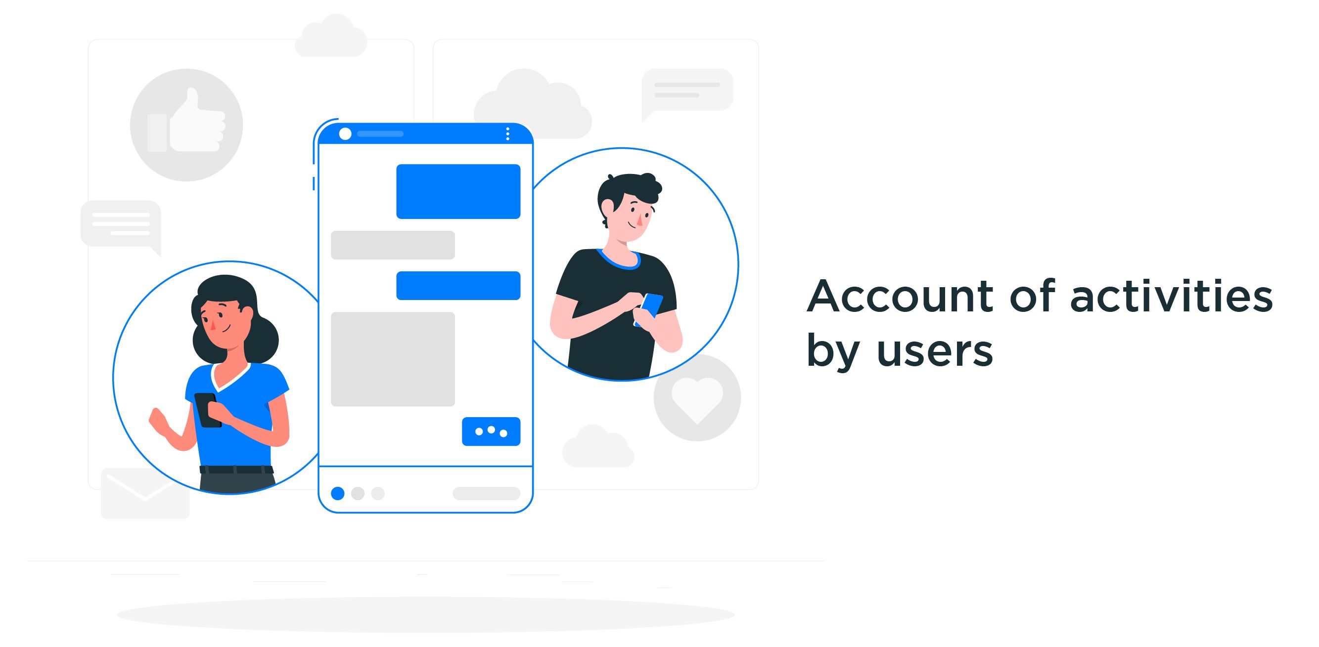 Account of activities by users